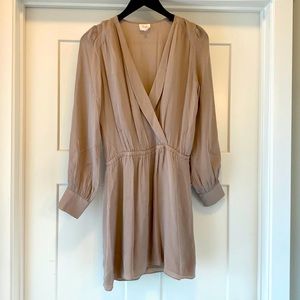 Parker Long Sleeve Silk Dress